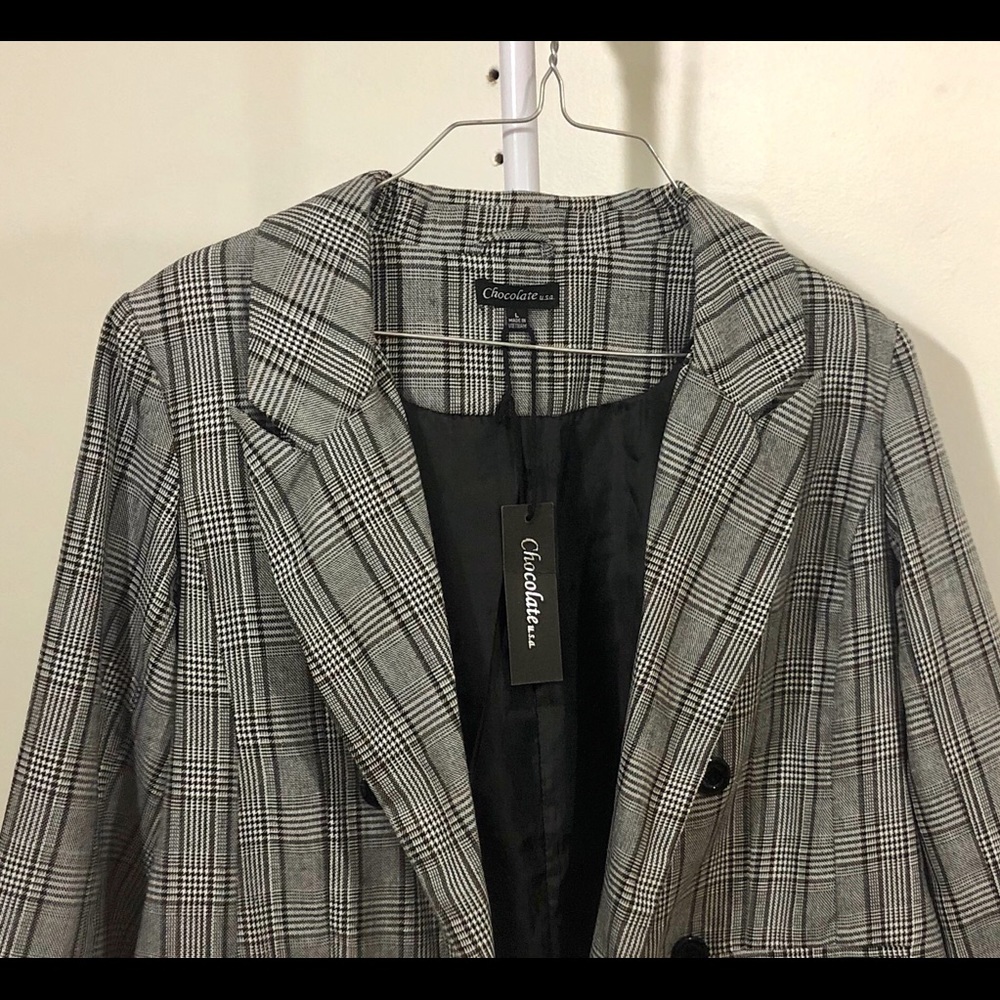 BRAND NEW Plaid Blazer Jacket - Picture 5 of 5